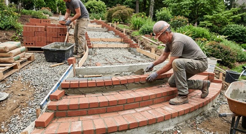 Brick Stairs Installation in Norwalk, CT