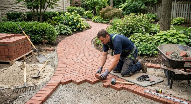 Brick Walkway Installation in Boston, MA
