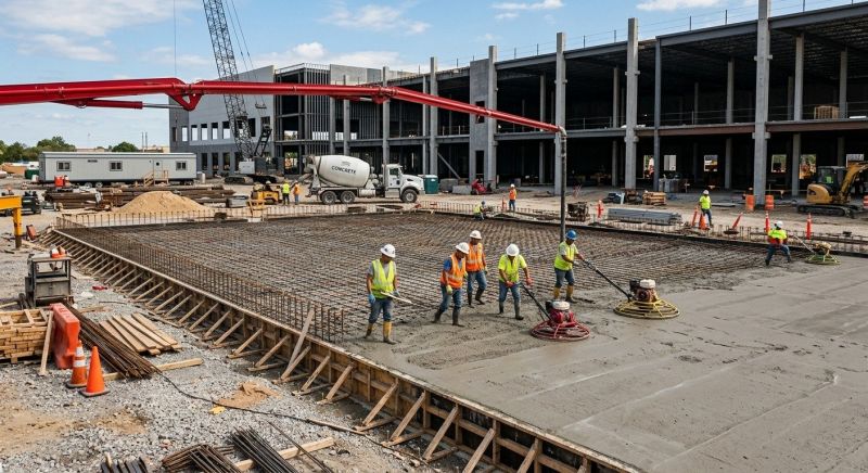 Commercial Slab Construction in Clarksville, TN