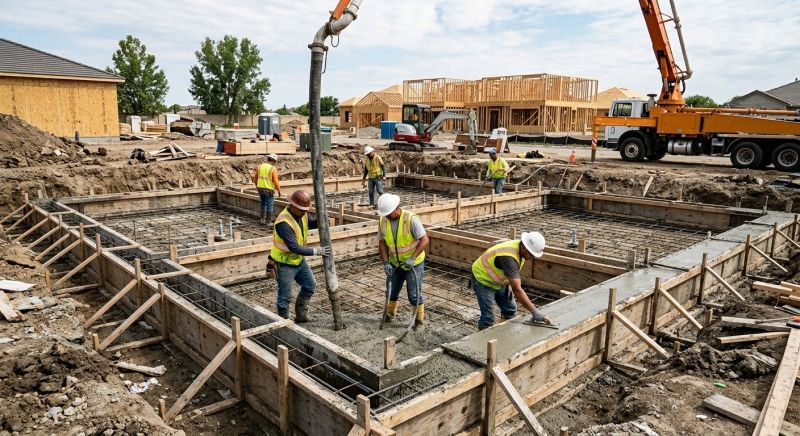 Foundation Pouring in Fredericksburg, VA